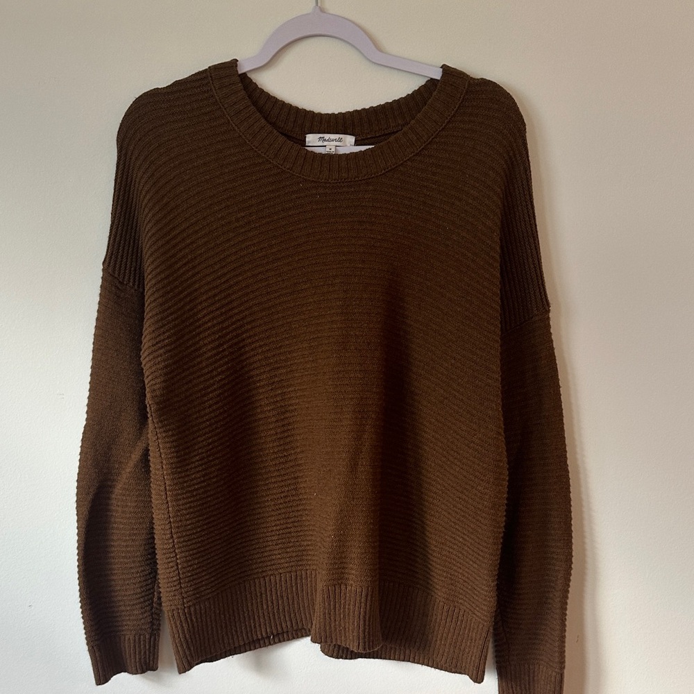 Madewell Women's Brown Crewneck Sweater